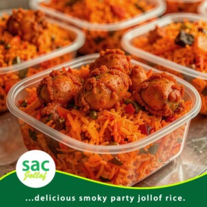 4 Person's Pack Smoky Party Jollof + 1Kilo Of Chicken