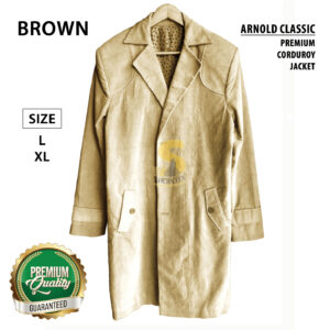 Arnold Classic Corduroy Brown Leather Jacket, Premium Star