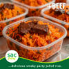 EXCLUSIVE: 25/200+ Persons Smoky Party Jollof Rice For Your Classic Event - Beef