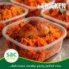 EXCLUSIVE: 25/200+ Persons Smoky Party Jollof Rice For Your Classic Event - Chicken