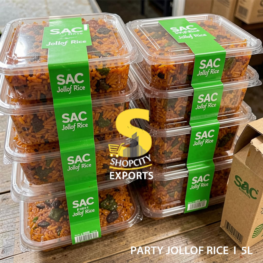 5 Liters Of Oven Baked Nigerian Smoky Party Jollof Rice, Premium Quality