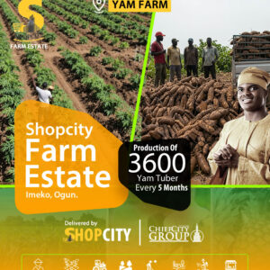 Co-Operative Plot @Shopcity Farm Estates 200 Yam Tuber/Cycle Production Pre-Launch Promo, Earn 200%+ Yearly