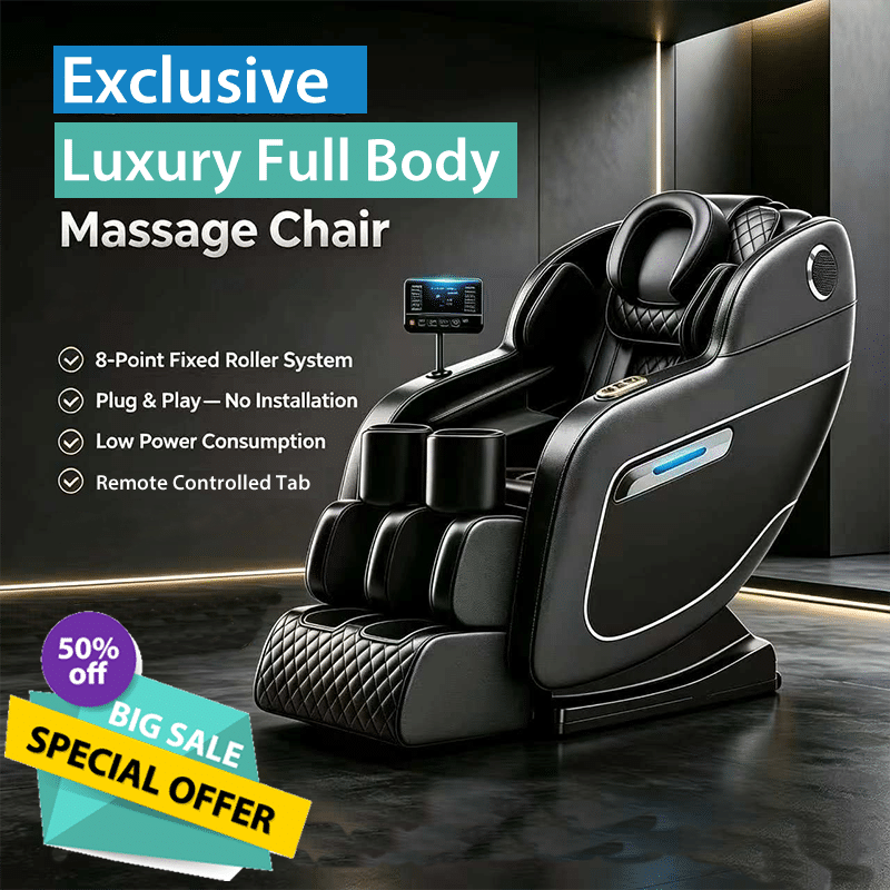 Classic Home Use Full Body Massage Chair 8D Zero Gravity Electric Shiatsu Airbag Heating Foot Roller Bluetooth LCD Voice Control Massage Recliner