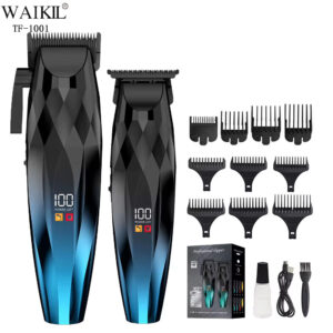 Adjustable Cordless Professional T-blade Trimmer, Hair Cut Machine Rechargeable Electric Hair Clippers for Men