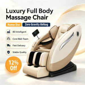 Luxury Home Massage Chair, Full Body, Zero Gravity Airbag Massage Sofa with AI Voice & Bluetooth Music