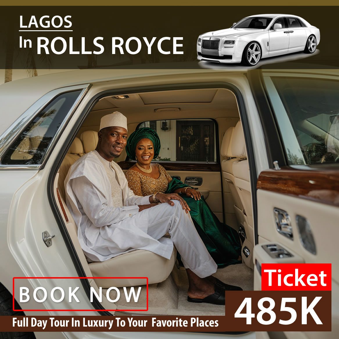 Lagos In Rolls Royce, Full Day Tour To Your Favorite Places In Luxury